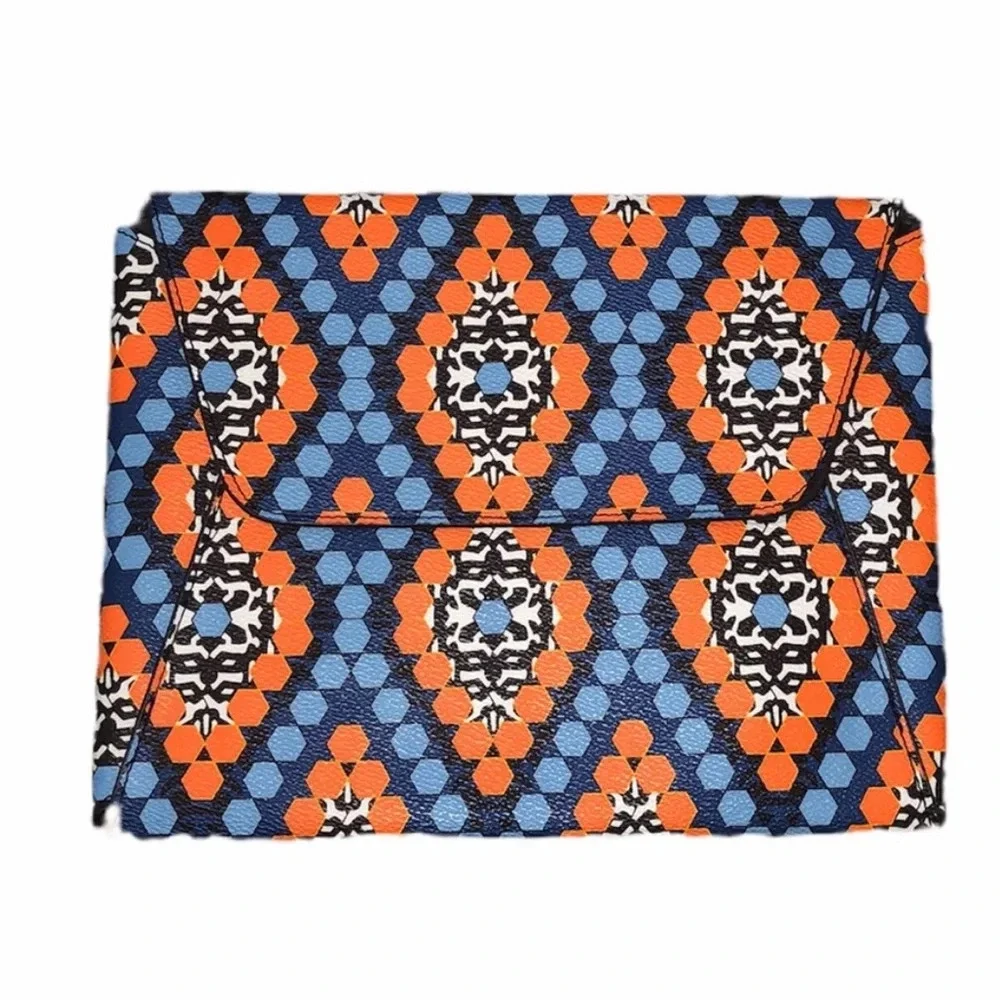 Vera Bradley Geometric Orange Clutch